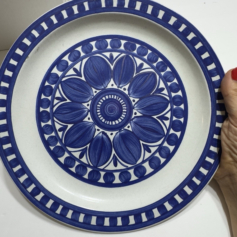Midwinter Stonehenge DAHLIA BLUE Dinner Plate 10" Staffordshire England Vtg